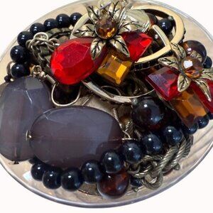 Jewelry Lot Wearable 15oz Earrings Bracelets Necklaces Bold Colors Trendy Retro